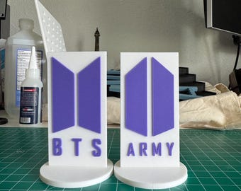 BTS and ARMY Logo Mini Standee | Desk Sign | 4-inch Collector’s Item