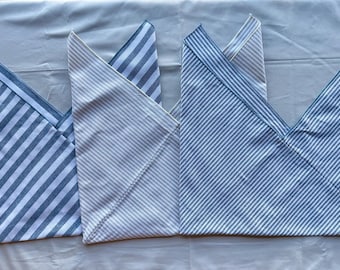 Bolsa de lino para pan / Bolsa de comida / Bolsa de almuerzo a rayas