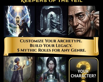TTRPG, Fantasy, Anime Character Creation Guide | Customize 5 Mythical Fantasy Archetype Characters