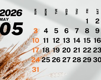 Calendario digital 2026, planificador diario y planes mensuales.