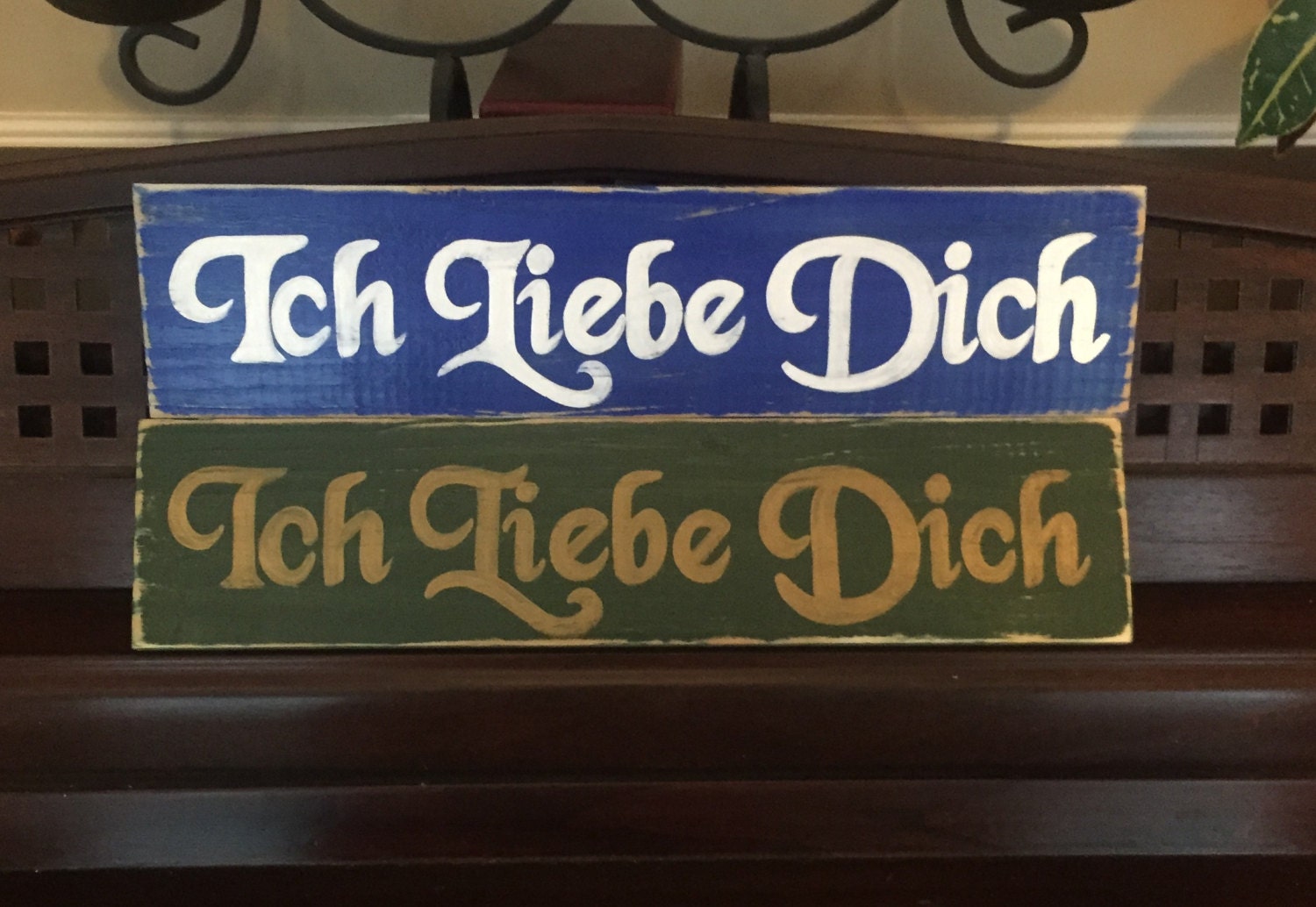 Ich Liebe Dich I Love You German Old World Sign Germany Plaque Etsy