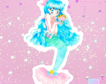 Lilliana La Mer Mermaid Sticker, Anime Light Novel Series, Kawaii Decal
