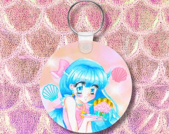 Llavero de sirena anime: Lilliana La Mer, dije acrílico kawaii