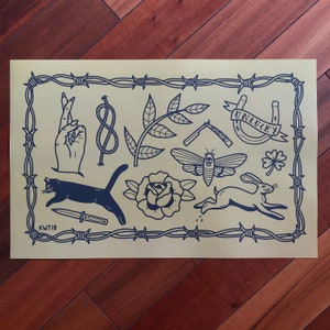 Unlucky Tattoo Flash Print