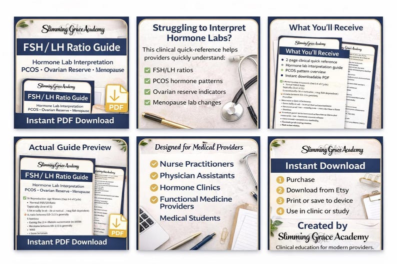FSH/LH Ratio Clinical Guide | Hormone Lab Interpretation Cheat Sheet ...