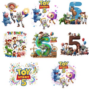 1000+ Toy Story 5 Mega PNG Bundle, Clipart Characters Pack, Watercolor Art, Fonts, Patterns & Numbers, Birthday Shirt Design Files image 12