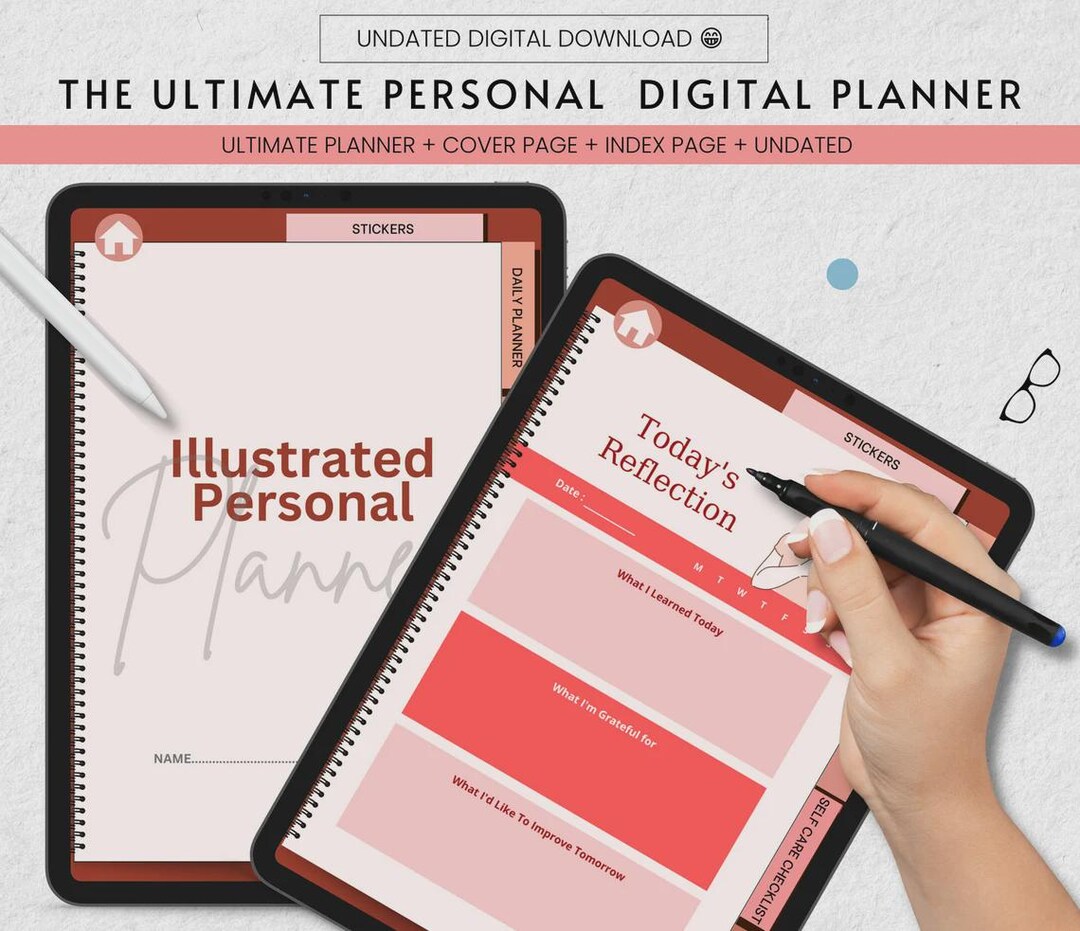 Personal Gratitude Digital Planner | Daily Reflection, Mindfulness ...