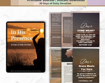 Christian Gratitude Journal | 30-Day Daily Devotional (Printable PDF)