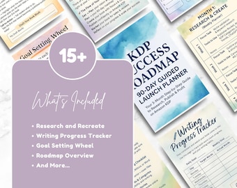 KDP Publishing Planner | Author Roadmap & Book Launch Tracker (Canva Template)