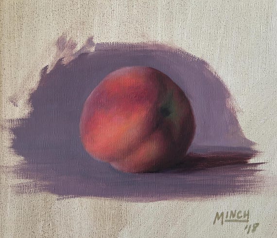 Peach on Purple