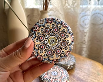 Marokkanischer Mosaik Taschenspiegel - Reisekompakt, Souvenir Geschenk