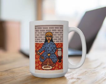 Marokkanische Frau, die Arganöl-Becher | Traditionelles marokkanisches Leben, handgemachte Rituale