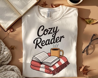 Cozy Reader Shirt | Book Lover Graphic Tee | Reading Aesthetic Shirt | Bookish Gift for Women | Introvert Reader Tee | Cozy Book Apparel