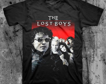 LOST BOYS TSHIRT NOODLES MICHEAL PICTURE MOVIE FILM 80S RETRO YOLO VAMPIRE