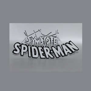 Symbiote Spider-Man, 3D printed Logo Sign Wall Desk Shelf Art