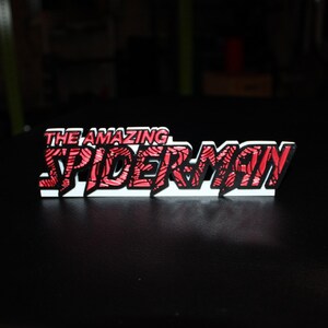 Spider-Man 3D printed Logo Sign Wall Desk Shelf Art