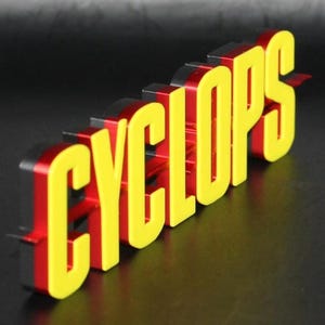 Cyclops Jumbo 12.5 in Wide 3D Printed Logo Sign Wall Desk Shelf Art - Etsy