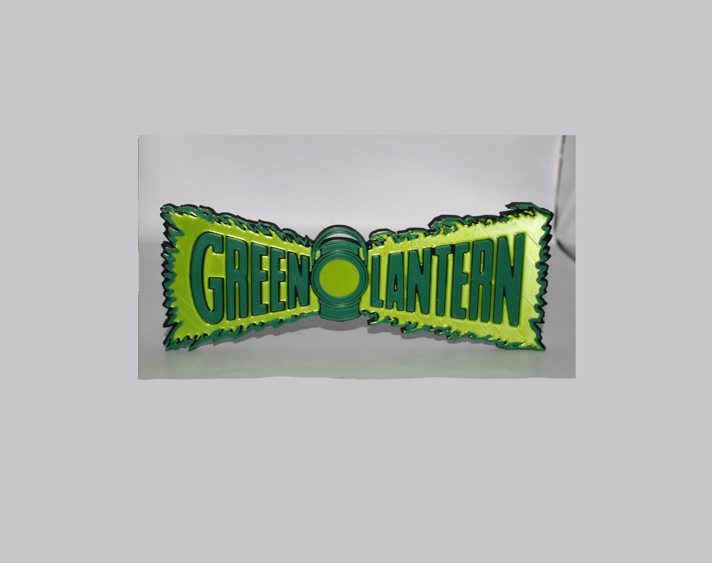 Green Lantern Logo Metal Keychain - Silver Plated, DC Superhero Movie Cosplay