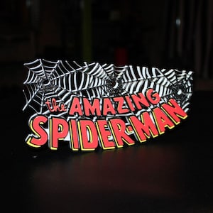 The Amazing Spider-Man 3D printed Logo Sign Wall Desk Shelf Art