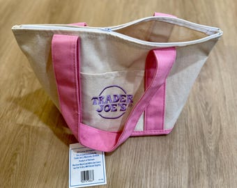 ジッパー加工のトレーダージョーズ ミニキャンバスバッグ ― 限定カラー