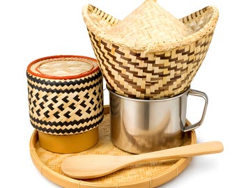 Handgemachter Bambus Sticky Rice Dampfgarer Set: Traditionelle  Thailndische Kche - Etsy sterreich