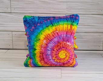 Tie Dye Cornhole Bags, Rainbow Corn Hole Bags, Set of 4 Cornhole Bags, Hippie Bean Bag Toss, Wedding Cornhole Bags, Pride Cornhole Bags