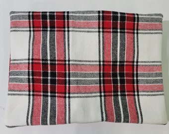 Red Plaid Flannel Microwaveable Heat Pack, Removeable Cover, Corn-filled 9x12 Hot/Cold Therapy, Christmas Gift