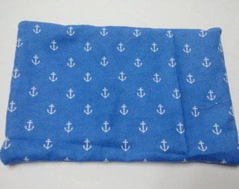 Microwave Corn Bag, Microwaveable Heat Pack, Therapy Heat Pack, Corn Heating Pad, Corn Pillow, Nautical Anchors Gift for Him or Her