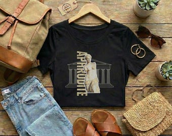 Aphrodite Goddess T-Shirt | Ancient Greek Classical Mythology Shirt with Venus sculpture