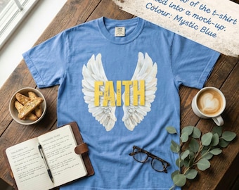 Wings of FAITH Unisex t-shirt | Comfort Colours 1717 | Christian clothing