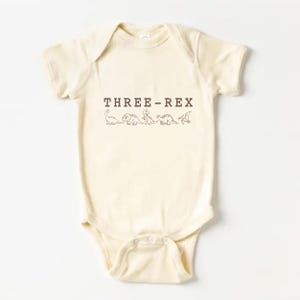 MamaSaurus DadaSaurus Tees, Dinosaur Birthday Shirt Mommy and Me Shirts Dinosaur Custom Three Rex Tee 3 Rex Birthday Girl Boy Birthday Shirt Natural