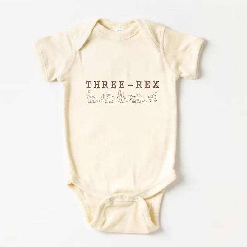 MamaSaurus DadaSaurus Tees, Dinosaur Birthday Shirt Mommy and Me Shirts Dinosaur Custom Three Rex Tee 3 Rex Birthday Girl Boy Birthday Shirt Natural