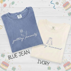 Cat Theme Bachelorette Comfort Colors® Shirts: Getting Meowied Cat Lover Bachelorette Party Tees