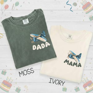 Time Flies Airplane First Birthday Shirts for Family, Airplane Theme 1st Birthday Shirts, Matching 1st Birthday Boy T-Shirts for Mama Dada