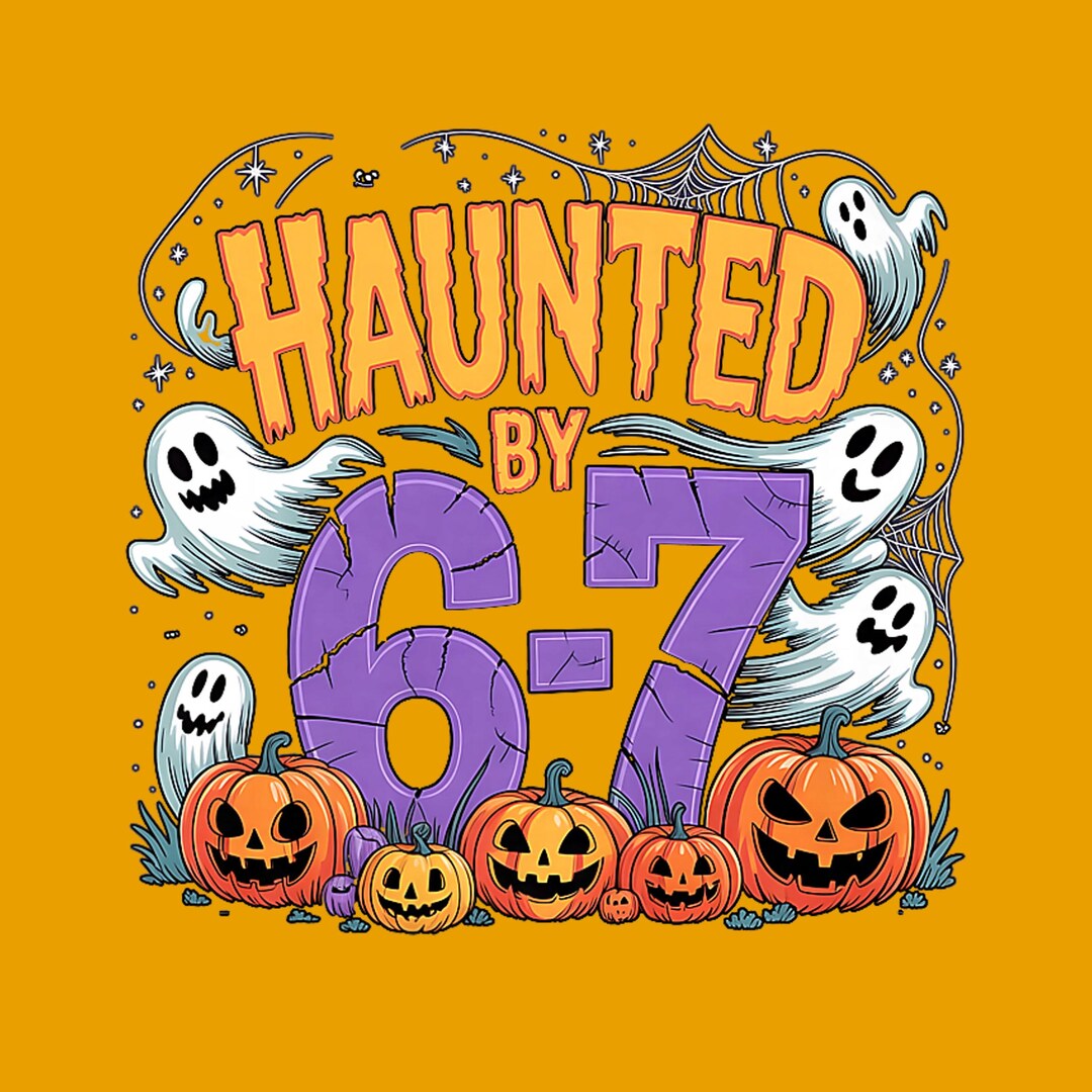 Haunted by 6-7 Halloween Math Teacher Ghost SVG PNG Funny Spooky Spider ...