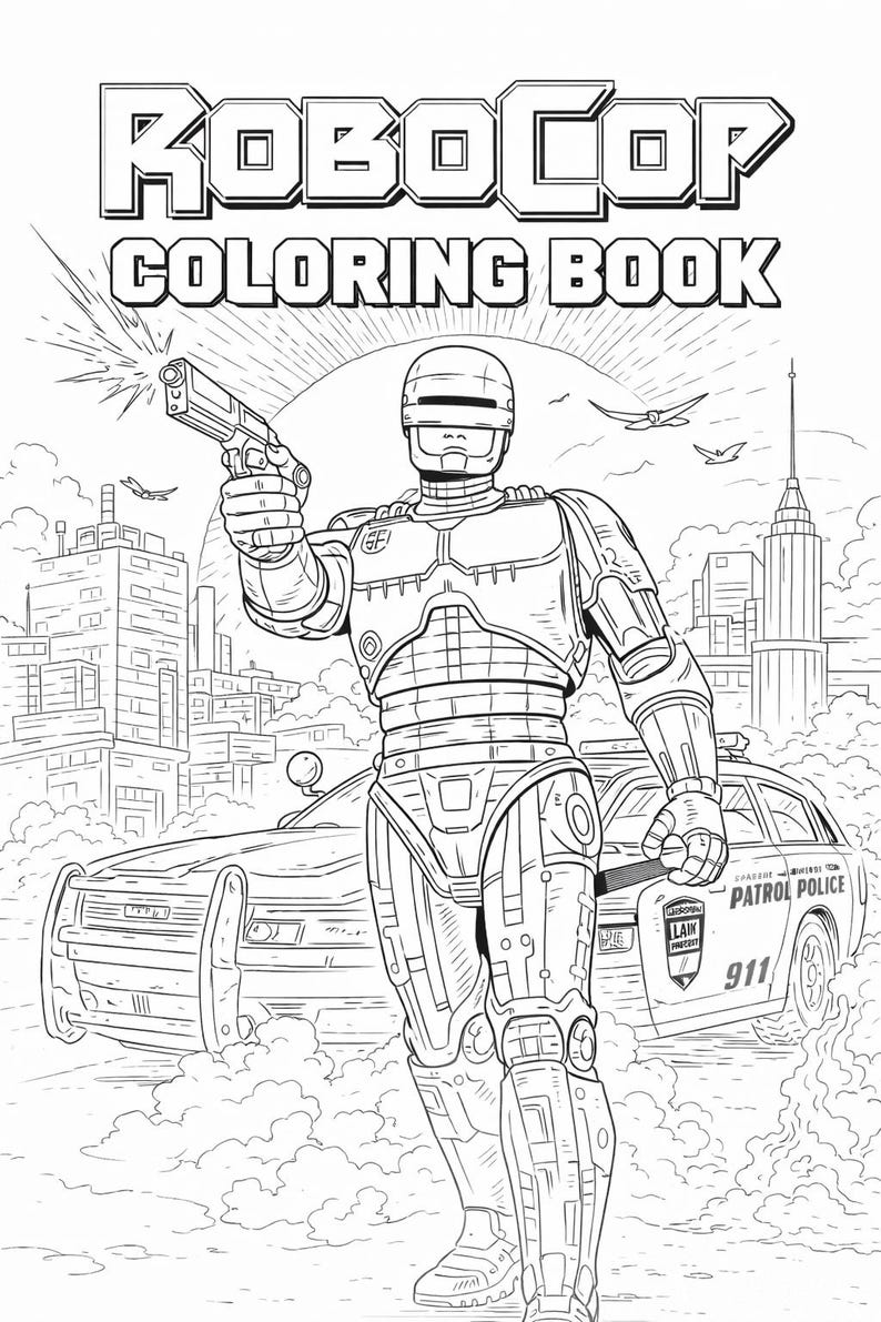 Robocop - Coloring Book - Etsy