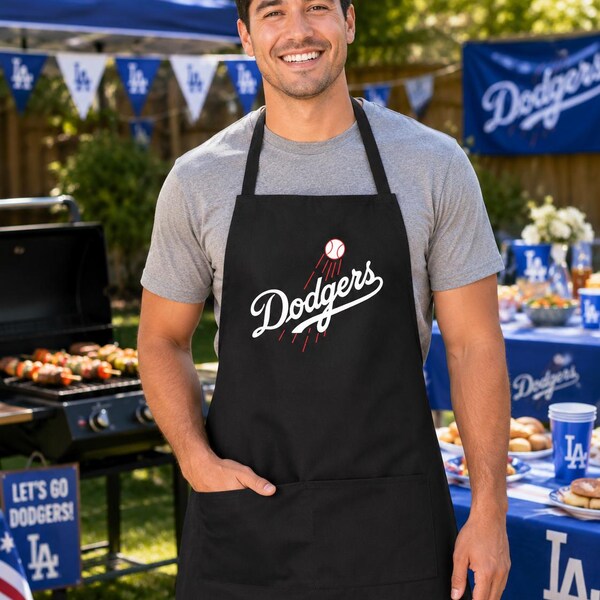 Dodgers Apron - Tailgate - BBQ - Stadium - Baseball Fan