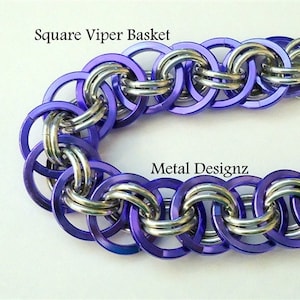 Square Viper Basket Chainmail Bracelet Kit - Makes 10 inches of Chain