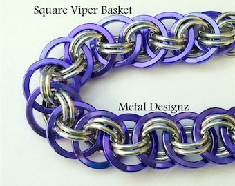 Square Viper Basket Chainmail Bracelet Kit - Makes 10 inches of Chain