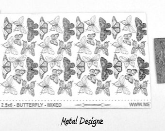 Laser Cut Texture Paper - Rolling Mill Pattern - Butterfly Mixed