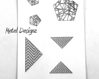 Laser Cut Texture Paper - Rolling Mill Pattern -Project Sheets - Makes Pendant and Earrings Sets - Art2