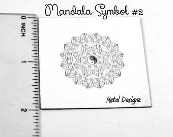 Laser Cut Texture Paper - Rolling Mill Pattern - Mandala Symbol #2 - Single