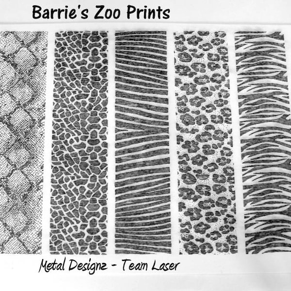 Laser Cut Texture Paper - Rolling Mill Pattern -Barrie's Zoo Prints - 5"x1"