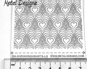 Laser Cut Texture Paper - Rolling Mill Pattern - Shrinking Hearts