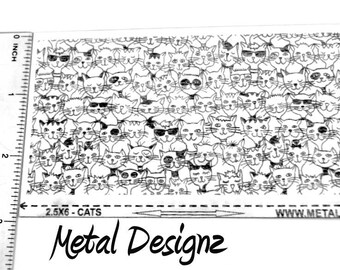 Laser Cut Texture Paper - Rolling Mill Pattern - Cats