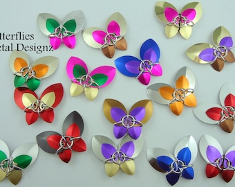 Chainmail Scale Butterfly kit - Make your own Butterflies. Scalemaille Beginner Level kit