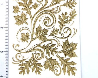 Laser Cut Texture Paper - Rolling Mill Pattern - Fall Leaves Abstract