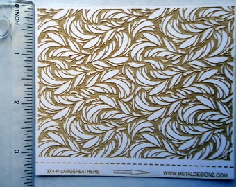 Laser Cut Texture Paper - Rolling Mill Pattern - Large Feathers