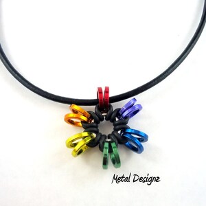 Rainbow Pendant Necklace - Handmade with love!  Happy Pride!!