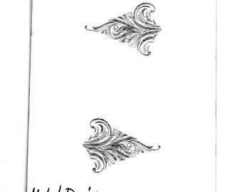 Laser Cut Texture Paper - Rolling Mill Pattern -Christmas Trees - 1" sold in pairs! 6- 10 different styles!